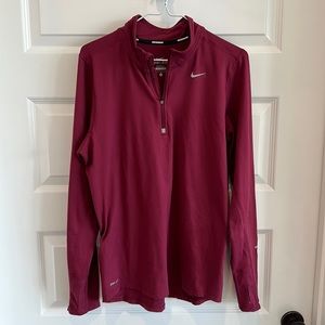 Men’s Nike Dri-Fit Quarter Zip - Small (Maroon)